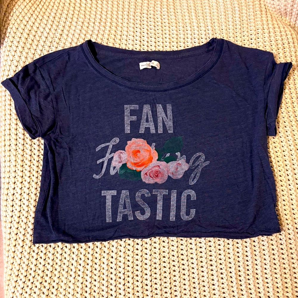 Abercrombie & Fitch Navy Graphic Tee